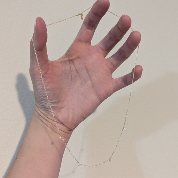 Mejuri 14k diamond station necklace old style - Picture 2 of 9